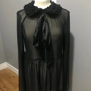 Killstar Goth Black Mesh Lace Witchy Dress XXL